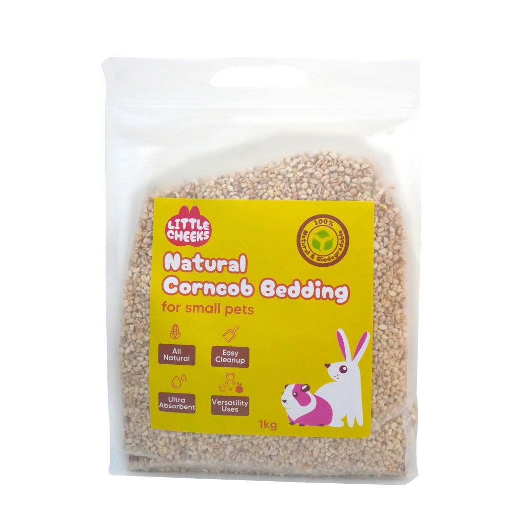Buy Little Cheeks Natural Corncob Bedding 1kg for Rabbits& Guinea pigs at Petservo
