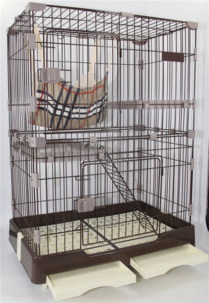 Pet cage with a hammock on a white background at Pet Servo