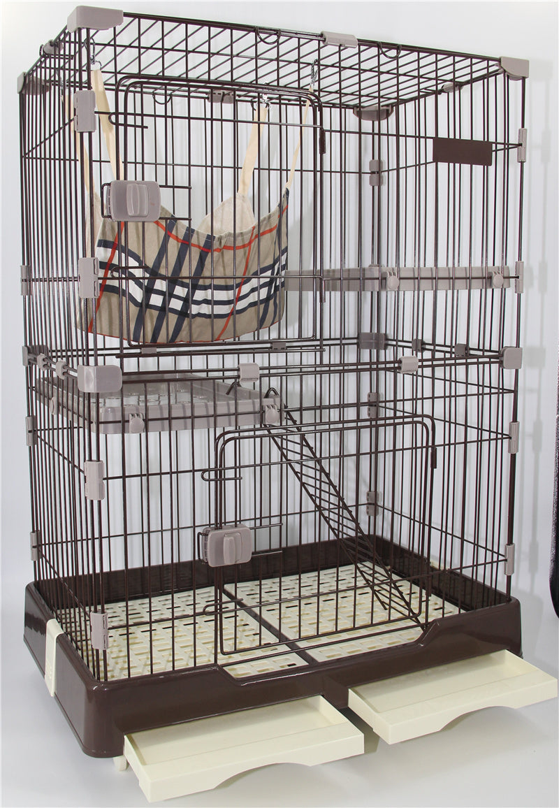 Pet cage with a hammock on a white background at Pet Servo