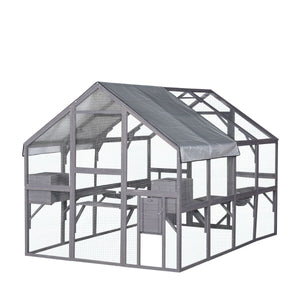 YES4PETS - XXXXL Wooden Pet Shelter with Escape Door - Pet Servo