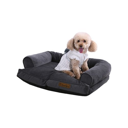 Charlie's - Corduroy Dog Sofa Bed Charcoal - Small - petservo-2