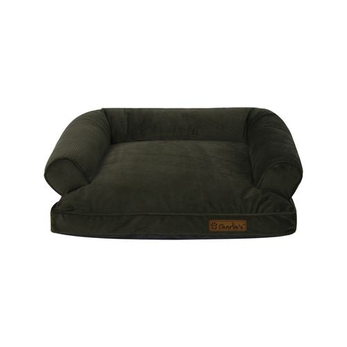 Charlie's - Corduroy Dog Sofa Bed Green - Small - petservo-1