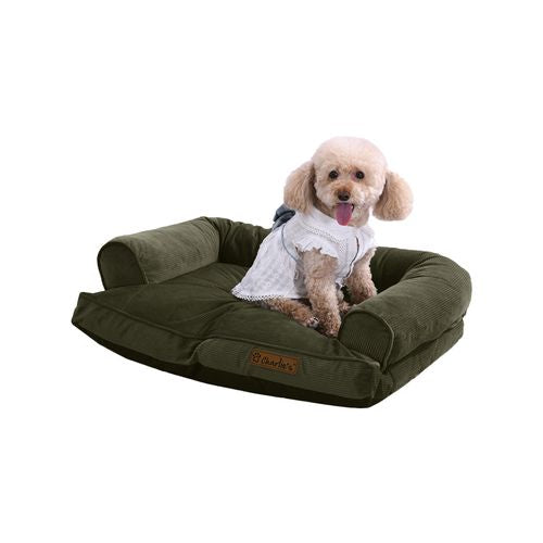 Charlie's - Corduroy Dog Sofa Bed Green - Small - petservo-2