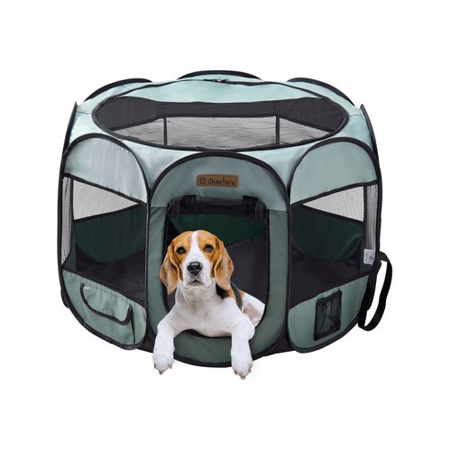 Charlie’s Adventure Foldable Pet Playpen Crate - Small Sage - PetServo