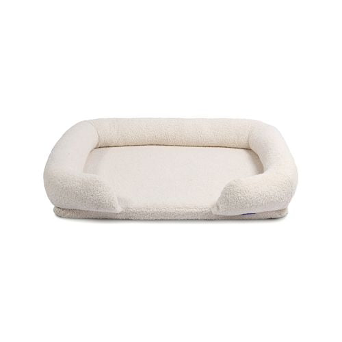 Charlie’s Boucle Orthopedic Dog Sofa Bed Cream Large - PetServo