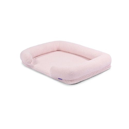 Charlie’s Boucle Orthopedic Dog Sofa Bed Pink Large - PetServo-1