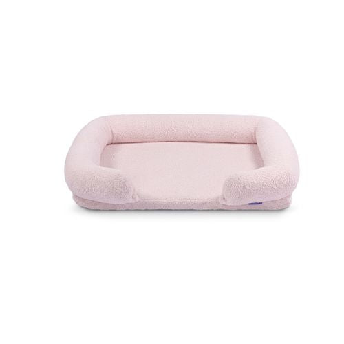 Charlie’s Boucle Orthopedic Dog Sofa Bed Pink Large - PetServo