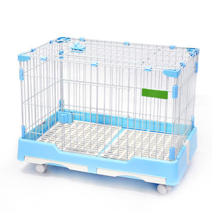 YES4PETS - Large Pet Dog Cage with Potty Pad & Wheels - Pet Servo