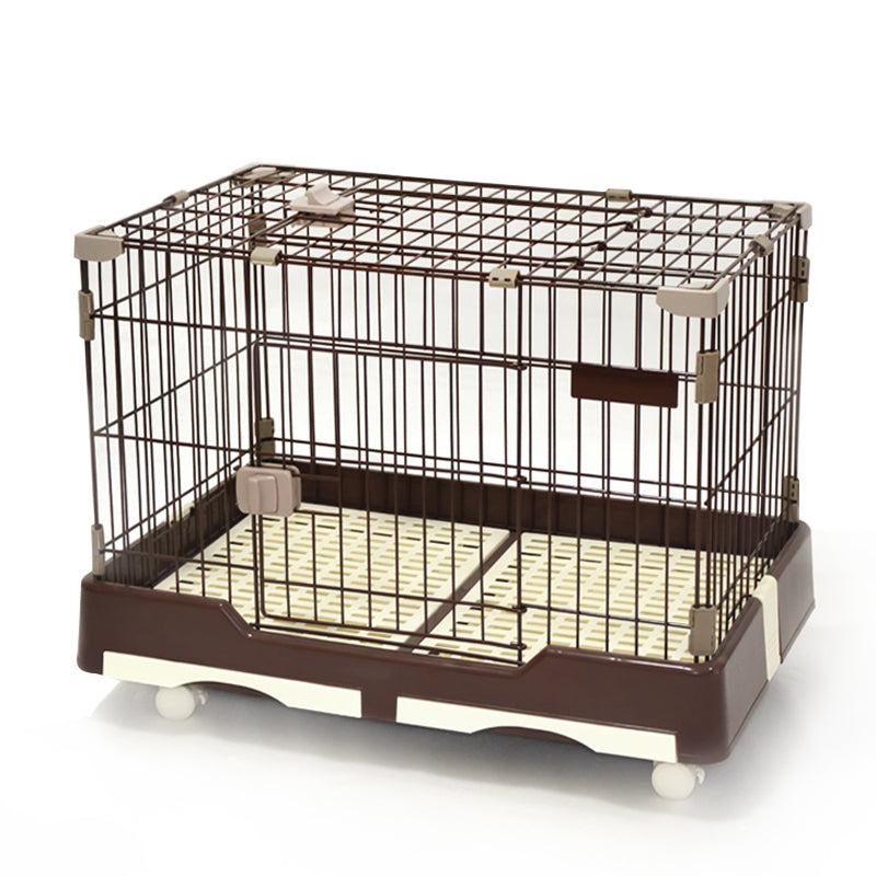 YES4PETS - Large Pet Dog Cage with Potty Pad & Wheels - Pet Servo
