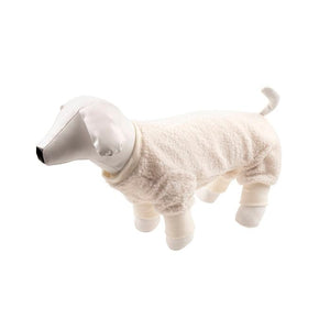 Dats - Teddy Fleece Dog Vest 25cm Small White - Pet Servo