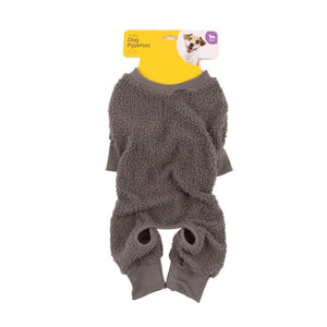 Dats - Teddy Fleece Dog Vest 35cm Medium Grey - Pet Servo-1