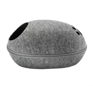YES4PETS - Large Cave Cat & Dog Soft Cushion Igloo Bed Dark - Pet Servo