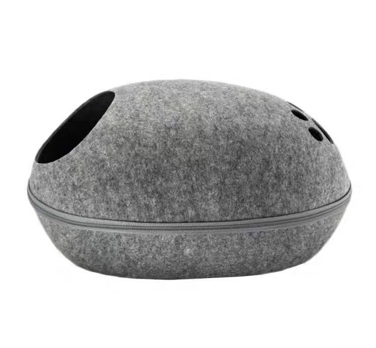 YES4PETS - Large Cave Cat & Dog Soft Cushion Igloo Bed Dark - Pet Servo
