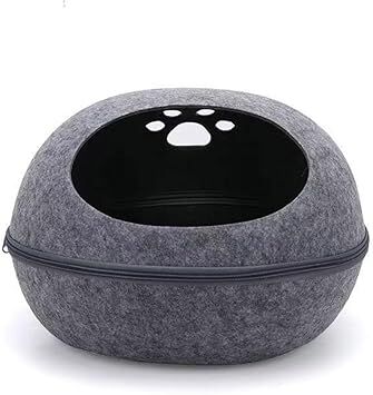 YES4PETS - Large Cave Cat & Dog Soft Cushion Igloo Bed Dark - Pet Servo