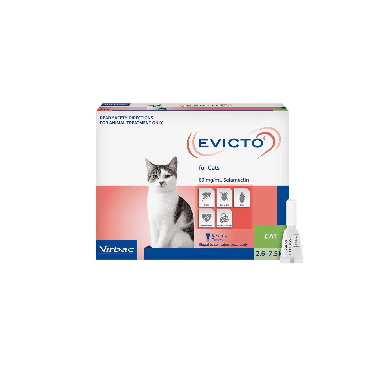Evicto for cats packaging on a white background at Pet Servo