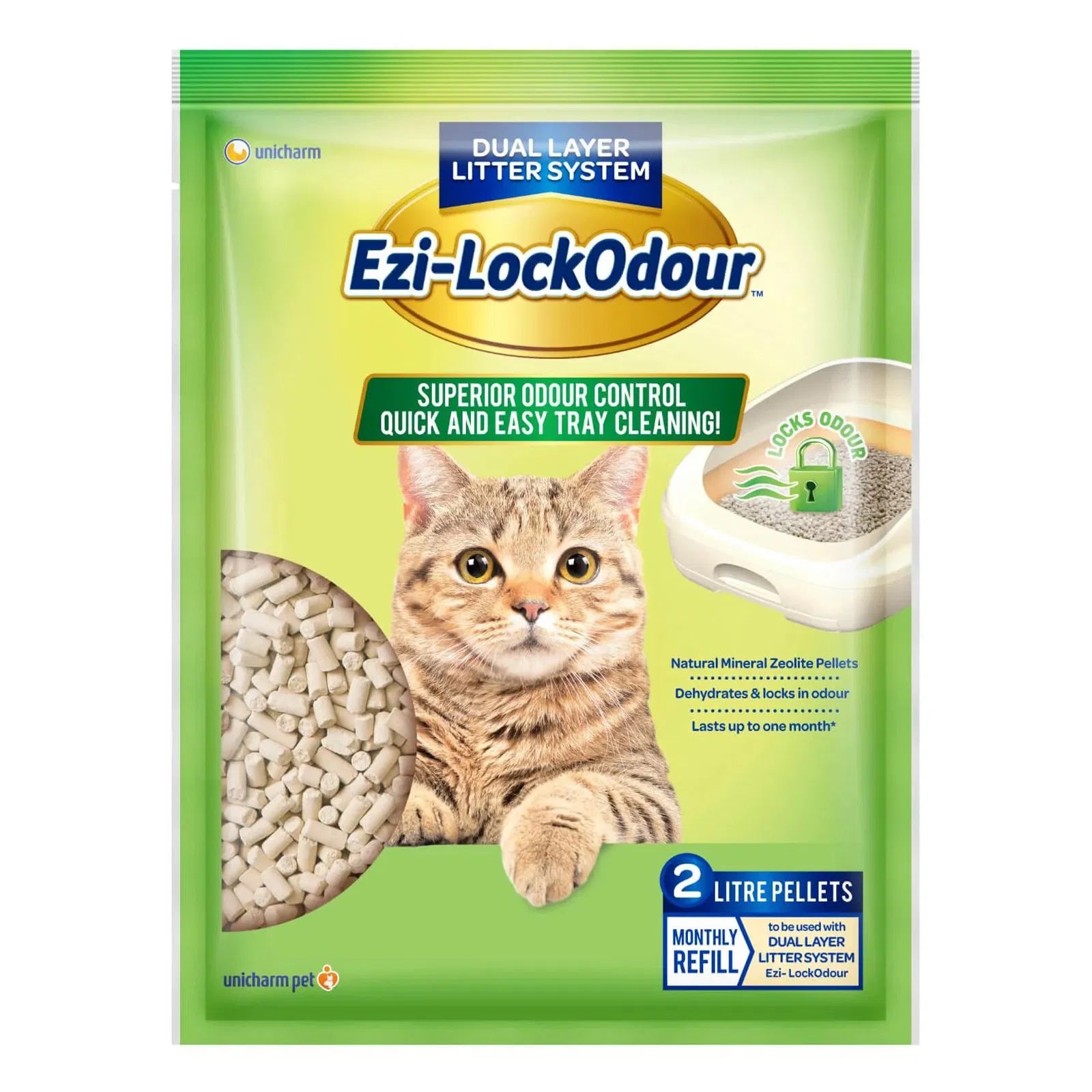 Ezi-LockOdour - Natural Mineral Zeolite Cat Litter Pellets