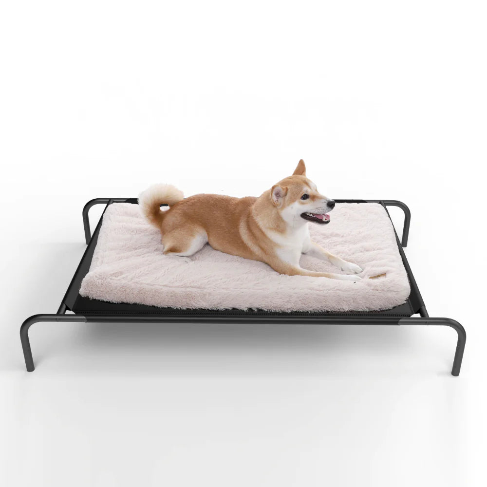 Charlie's - Essential Faux Fur Padded Pet Mattress and Crate Pad - Beige - Small