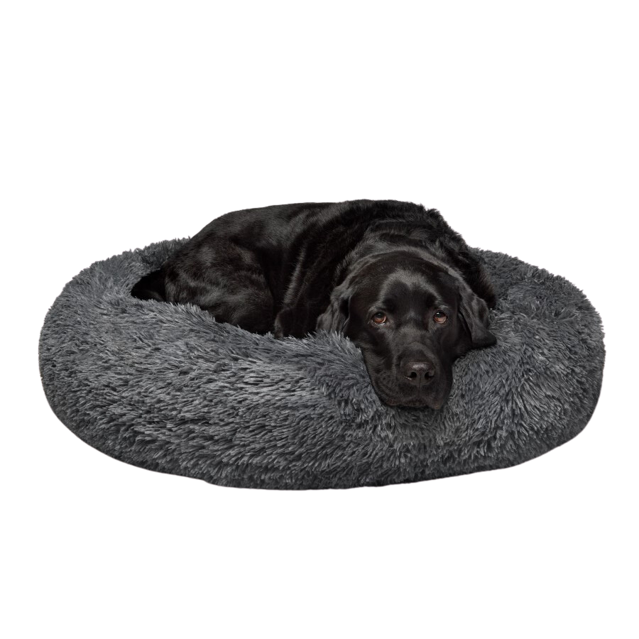 Fur King - "Aussie" Calming Dog Bed Grey Large 100cm - Pet Servo