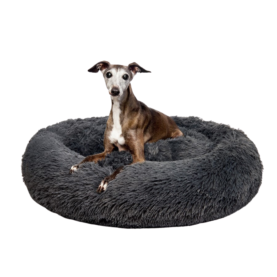Fur King - "Aussie" Calming Dog Bed Grey Medium 80cm - Pet Servo