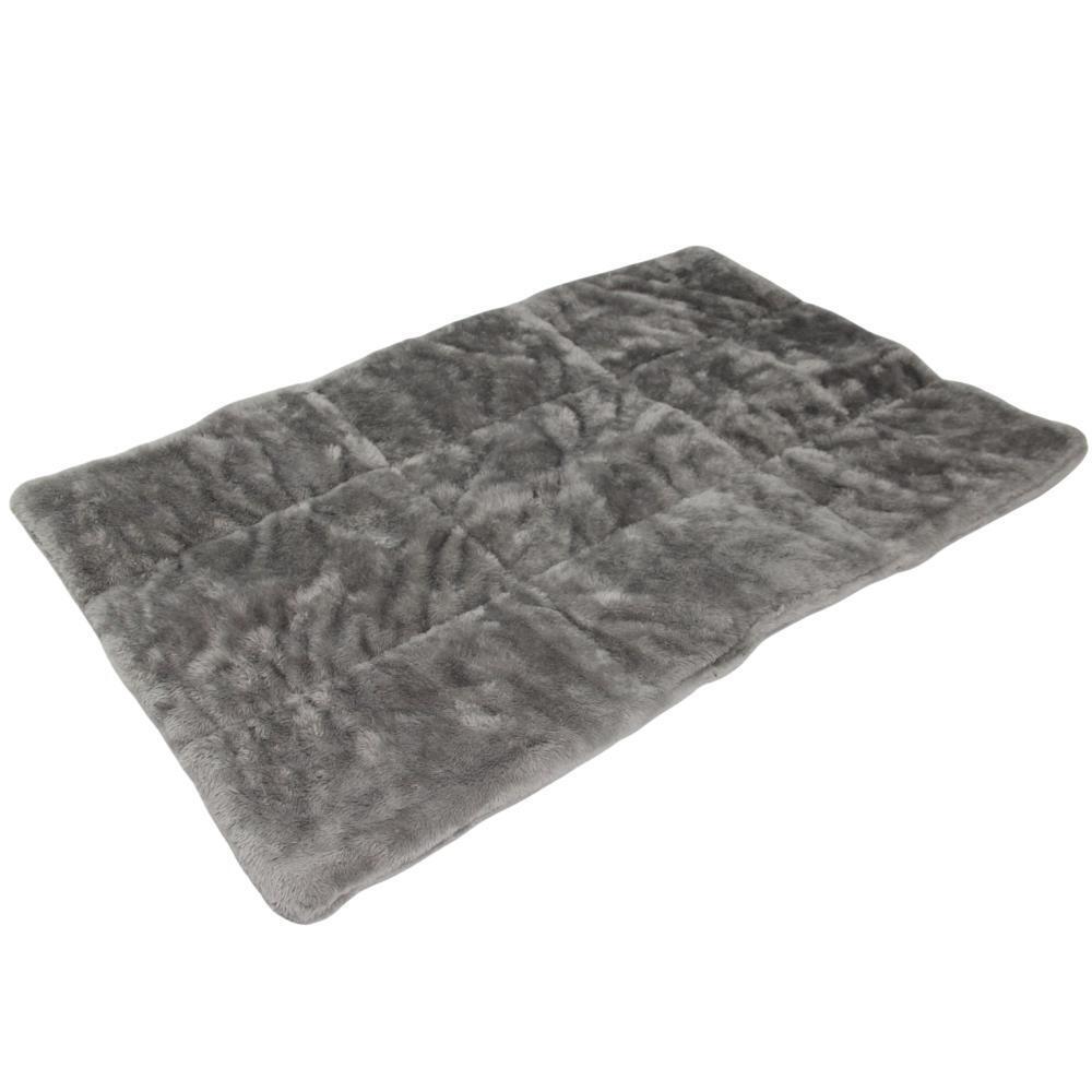 Gray textured rug on a white background at Pet Servo