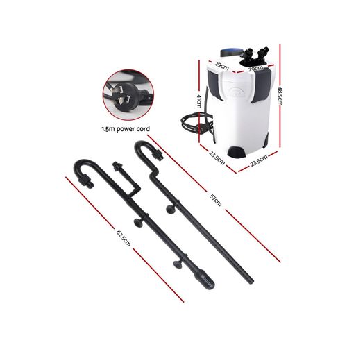 Giantz 1850L External Canister Aquarium Filter | Petservo-1