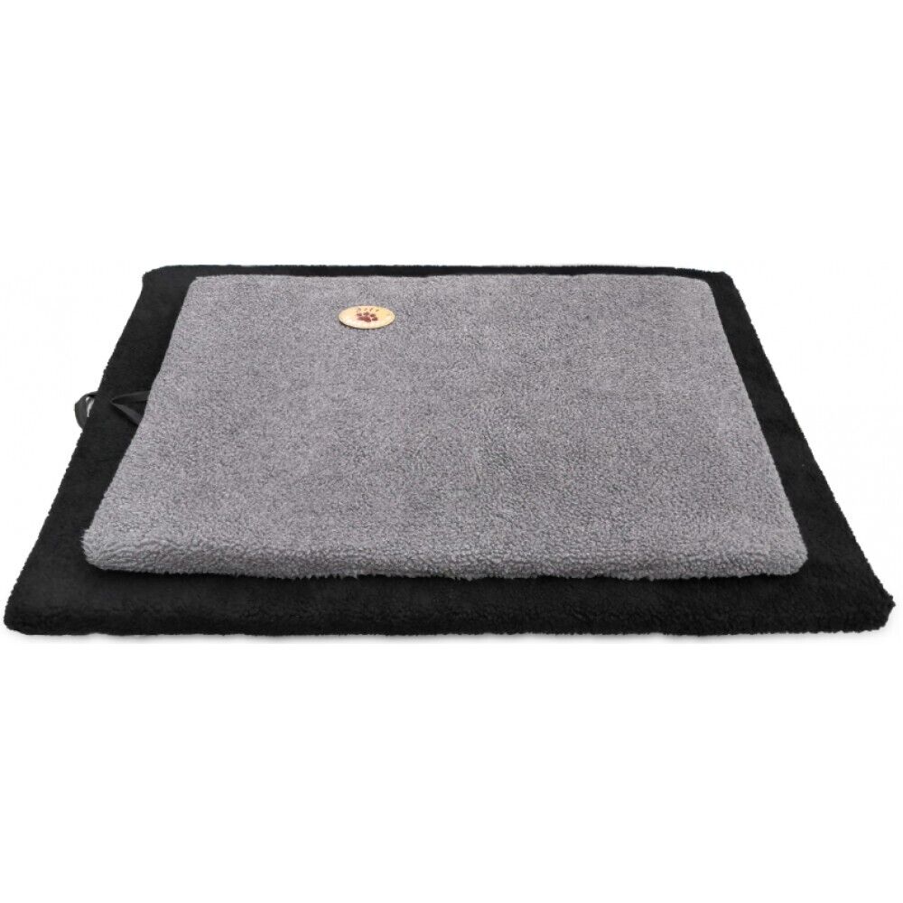 Gray blanket with a black border on a white background at Pet Servo