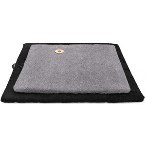 Gray blanket with a black border on a white background at Pet Servo