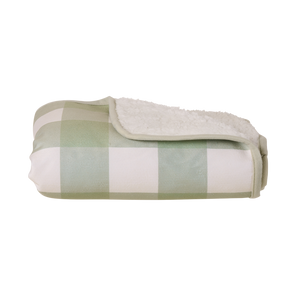 Happy Tails - Green Plaid Reversible Pet Blanket - Petservo