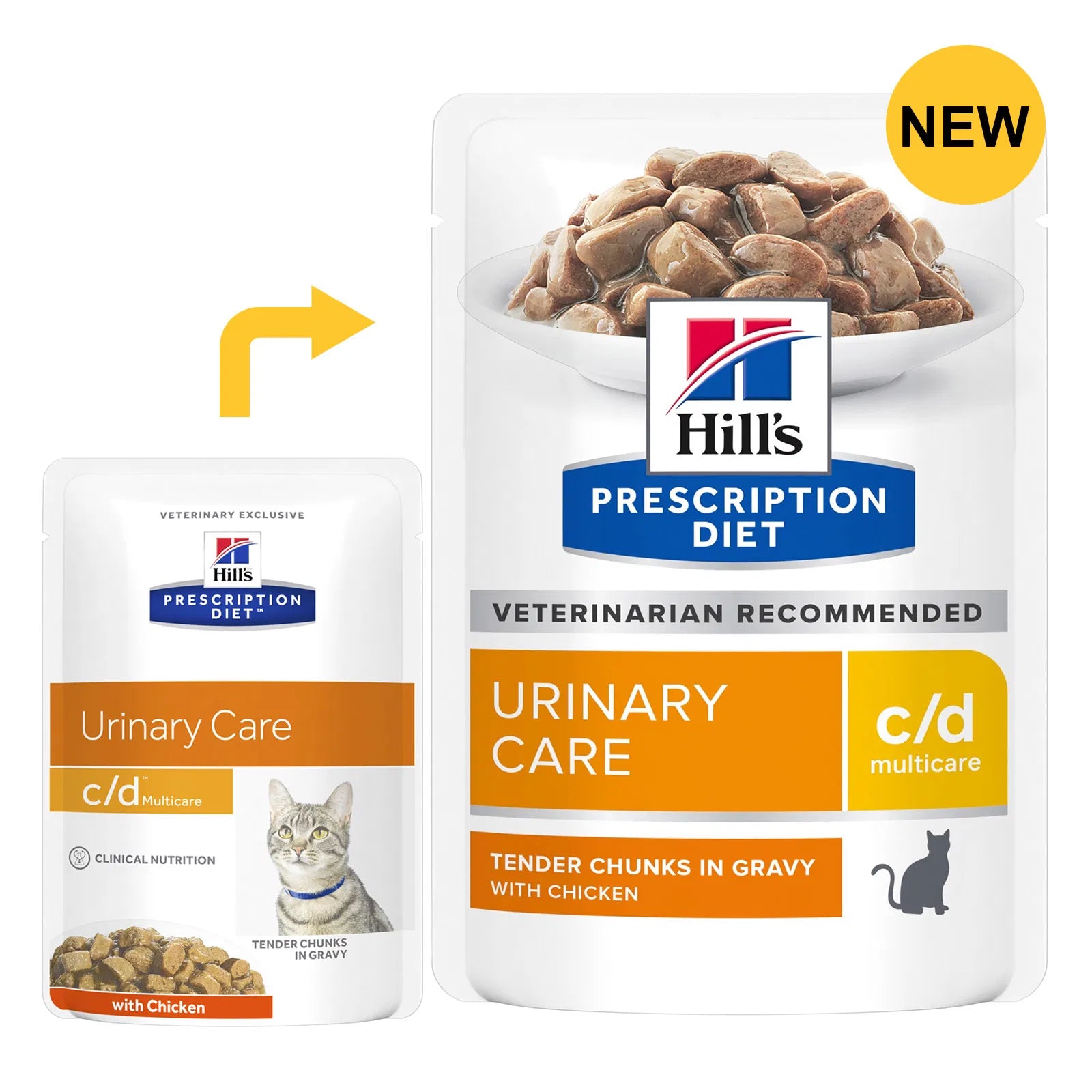 Hills Prescription Diet Urinary Care cat food packaging on a white background at Pet Servo