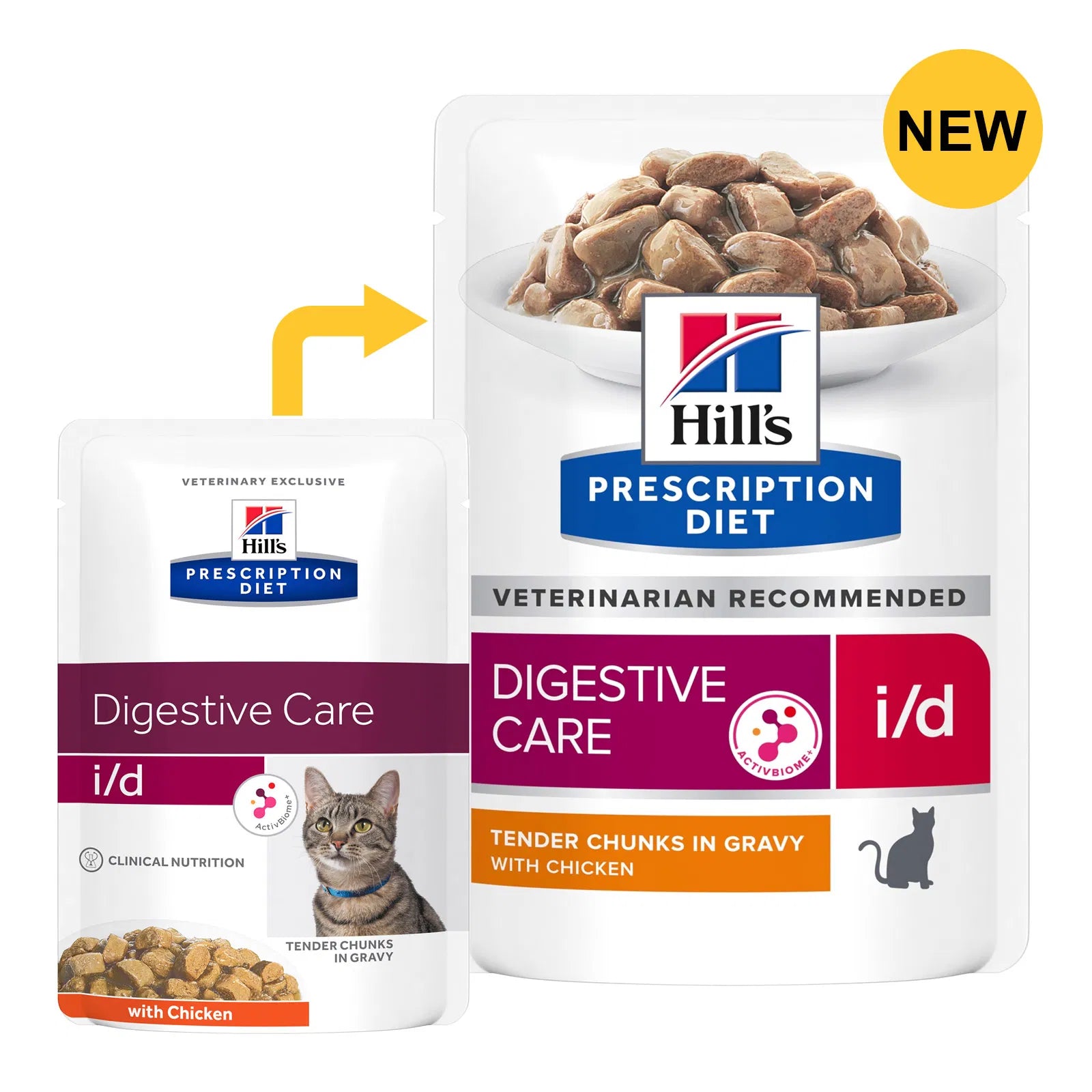 Hills Prescription Diet Digestive Care i/d cat food packaging on a white background at Pet Servo