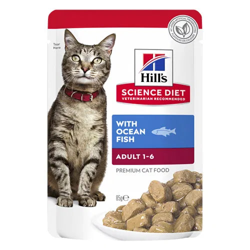 Hill's Science Diet - Adult Optimal Care Ocean Fish Cat Pouch 85g - PetServo