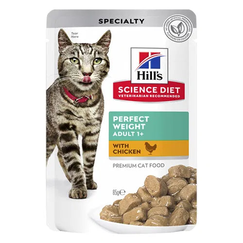 Hill's Science Diet - Adult Perfect Weight Chicken Cat Pouch 85g - PetServo