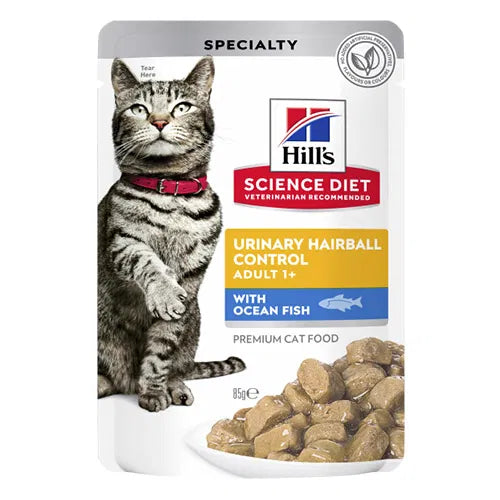 Hill's Science Diet - Adult Urinary Hairball Ocean Fish Cat Pouch - PetServo