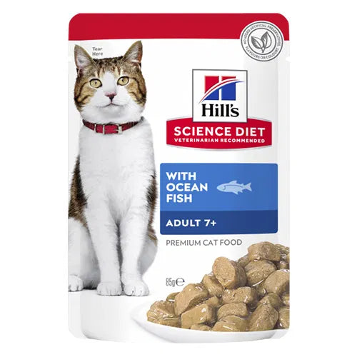 Hill's Science Diet - Adult 7+ Cat Ocean Fish Wet Pouch 85gm - PetServo