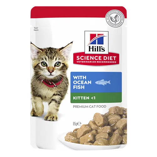 Hill's Science Diet kitten cat food package with a kitten on the label at Pet Servo