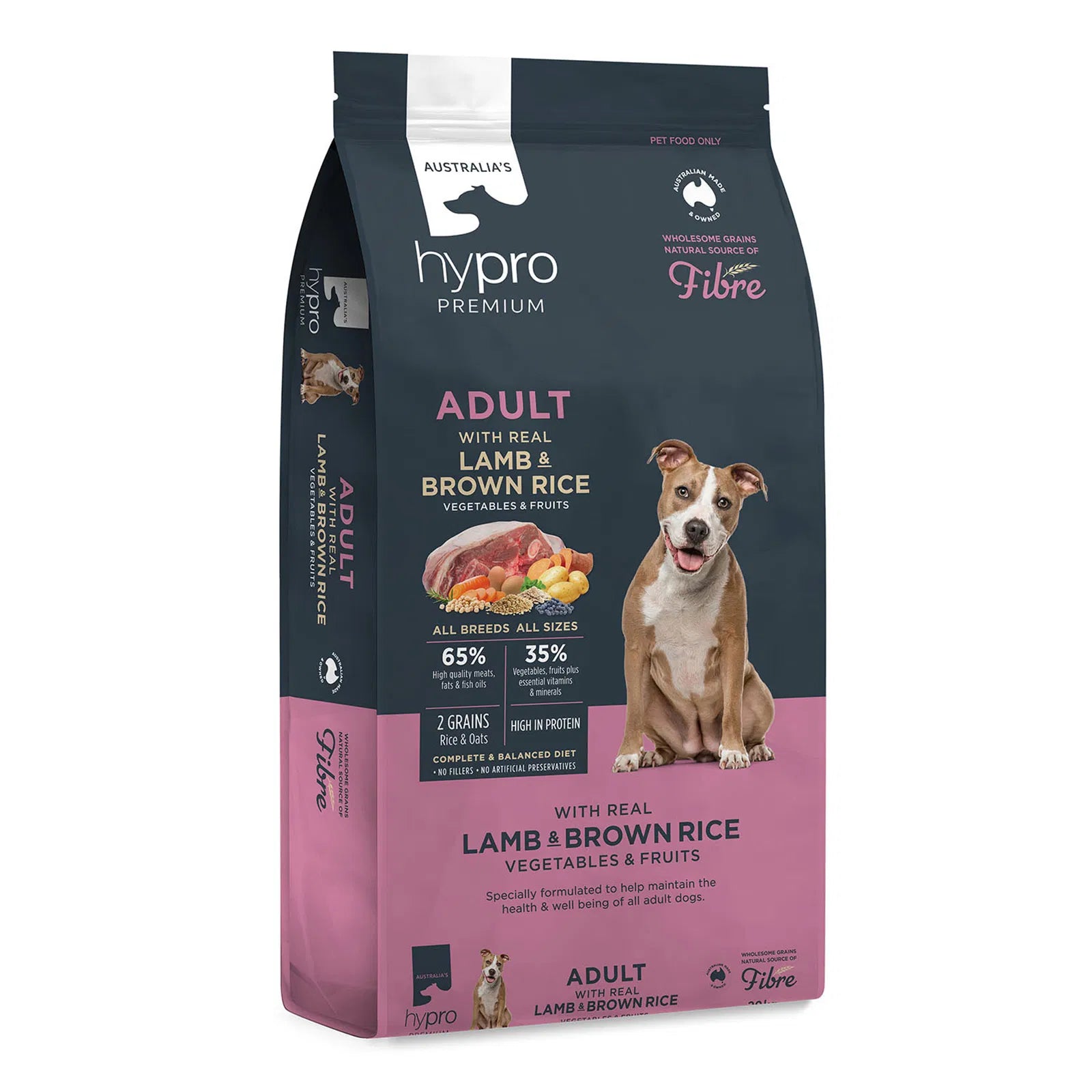 Dog food package with 'hypro' branding on a white background at Pet Servo