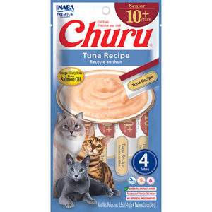 INABA - Churu for Senior Cat 10+ Tuna Recipe (14g X 4 Tubes) Pet Servo