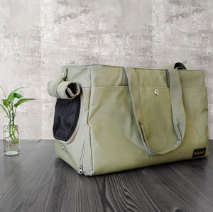 Ibiyaya Canvas Pet Carrier Tote for Cats & Dogs Light Green - petservo-2
