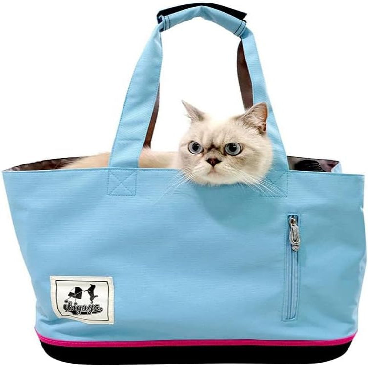 Ibiyaya Canvas Pet Carrier Tote for Pets up to 7kg Sky Blue - petservo-1
