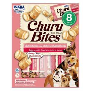 Inaba - Churu Bites Chicken Recipe wraps Chicken with Salmon Recipe - Petservo