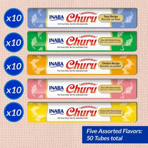 Inaba - Churu Tuna & Chicken Variety BOX (14g X 50 Tubes) - Pet Servo