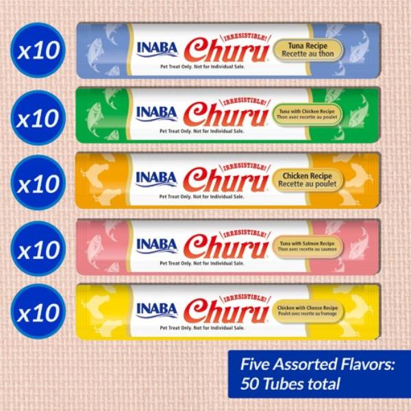 Inaba - Churu Tuna & Chicken Variety BOX (14g X 50 Tubes) - Pet Servo