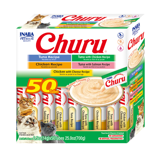 Inaba - Churu Tuna & Chicken Variety BOX (14g X 50 Tubes) - Pet Servo