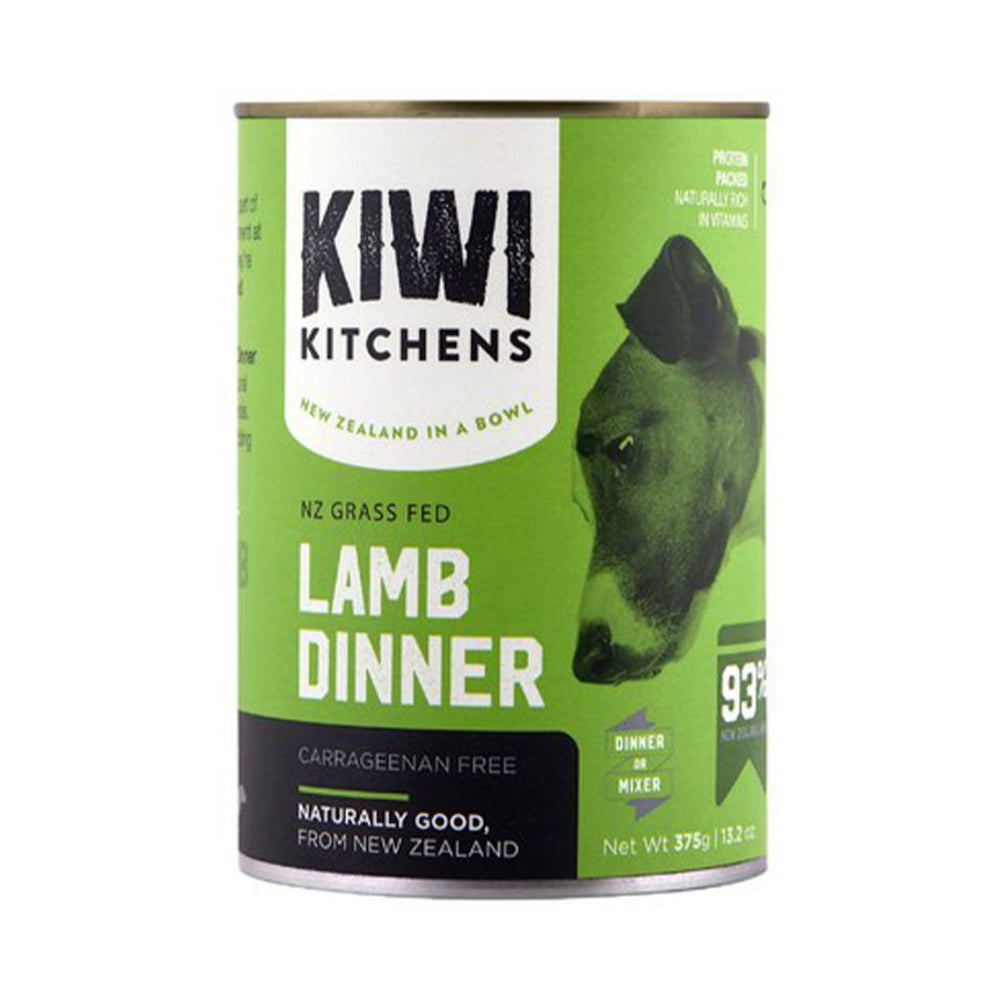 Can of Kiwi Kitchens Lamb Dinner on a white background at Pet Servo