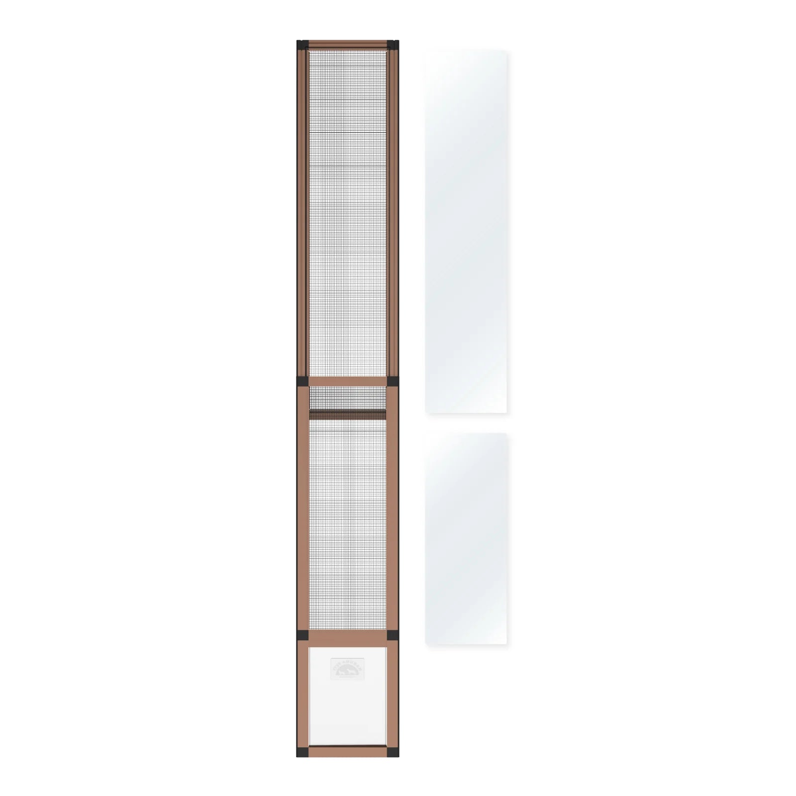 Hakuna Pets - Mesh Patio Pet Door (2021) + Clear Weather Resistant Panels - Large