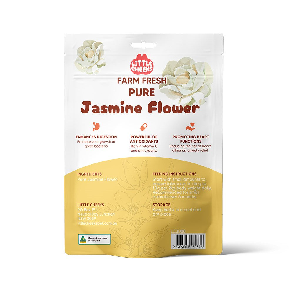 Little Cheeks - Farm Fresh Pure Jasmine Flower 25g for Rabbits& Guinea pigs