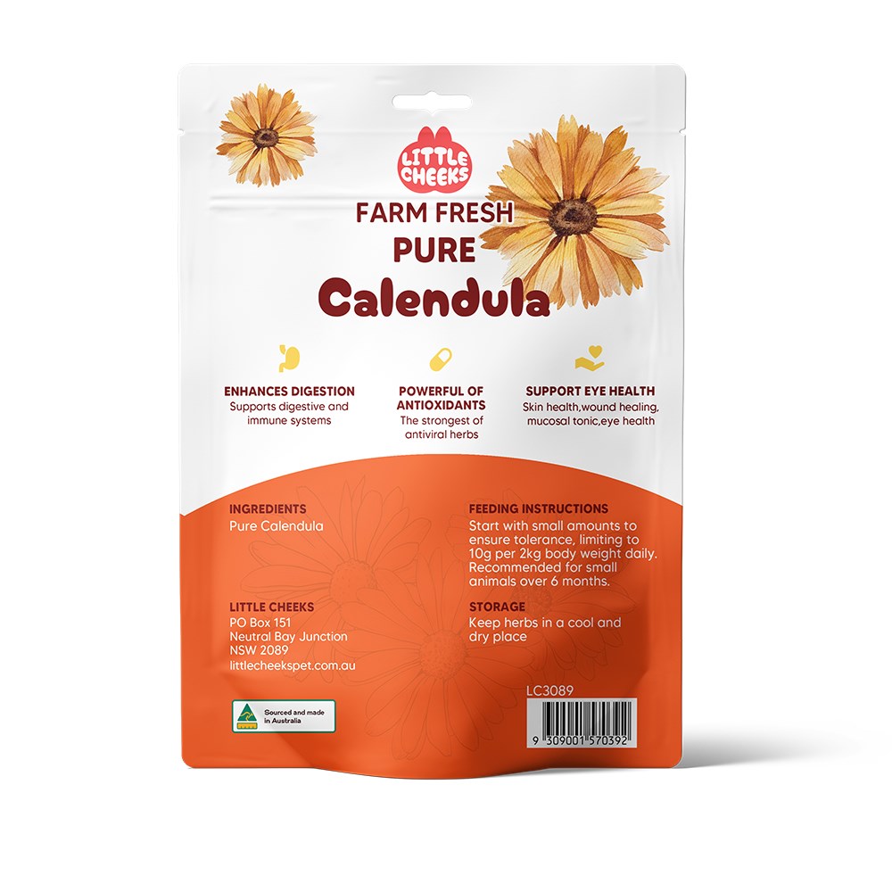 Little Cheeks - Farm Fresh Pure Calendula 35g for Rabbits& Guinea pigs