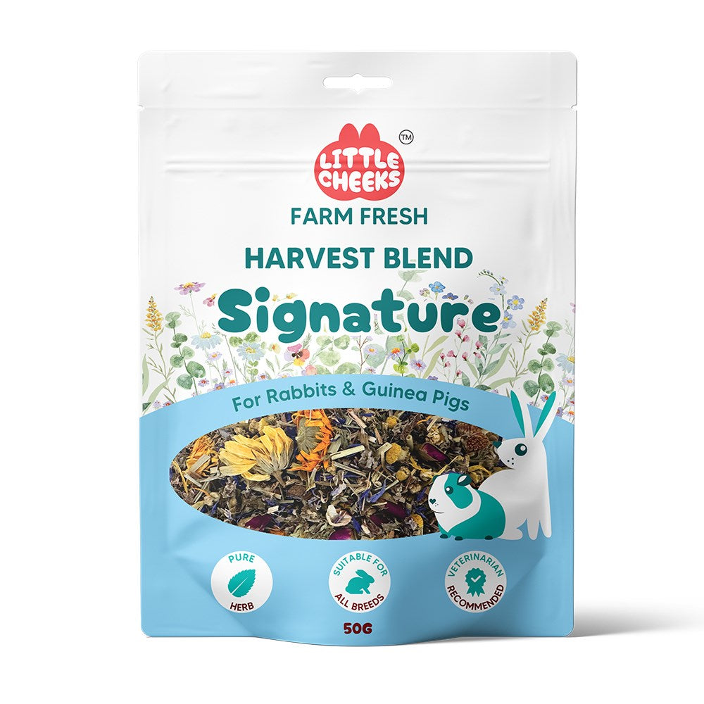 Little Cheeks - Farm Fresh Harvest Blend Signature 50g for Rabbits& Guinea pigs at Pet Servo