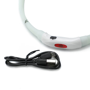 White neckband with USB cable on a white background at Pet Servo