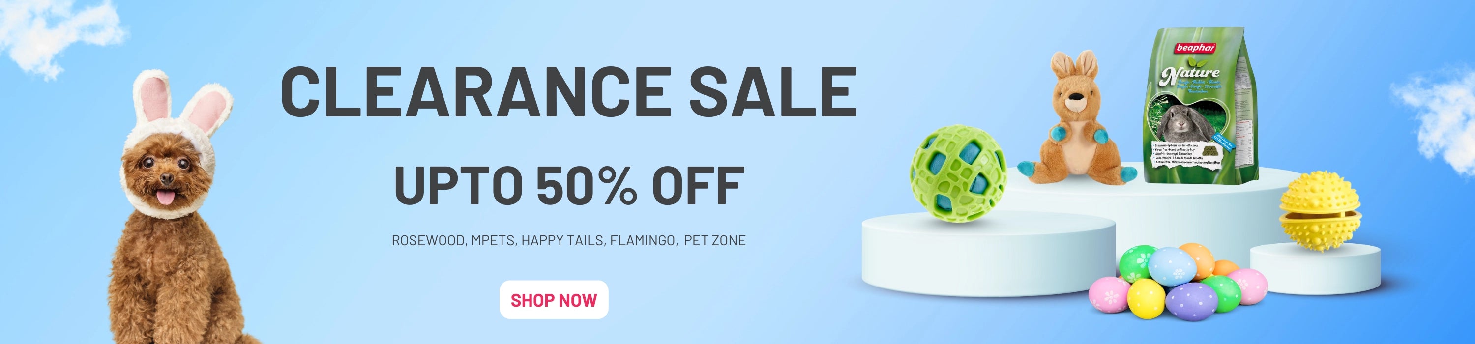 Limited-Time Clearance Deals on Pet Beds, Toys & Accessories at PetServo Main banner